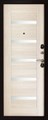 Мет. дверь "ТРИУМФ Экошпон" светлый ларче (белое стекло) 2234